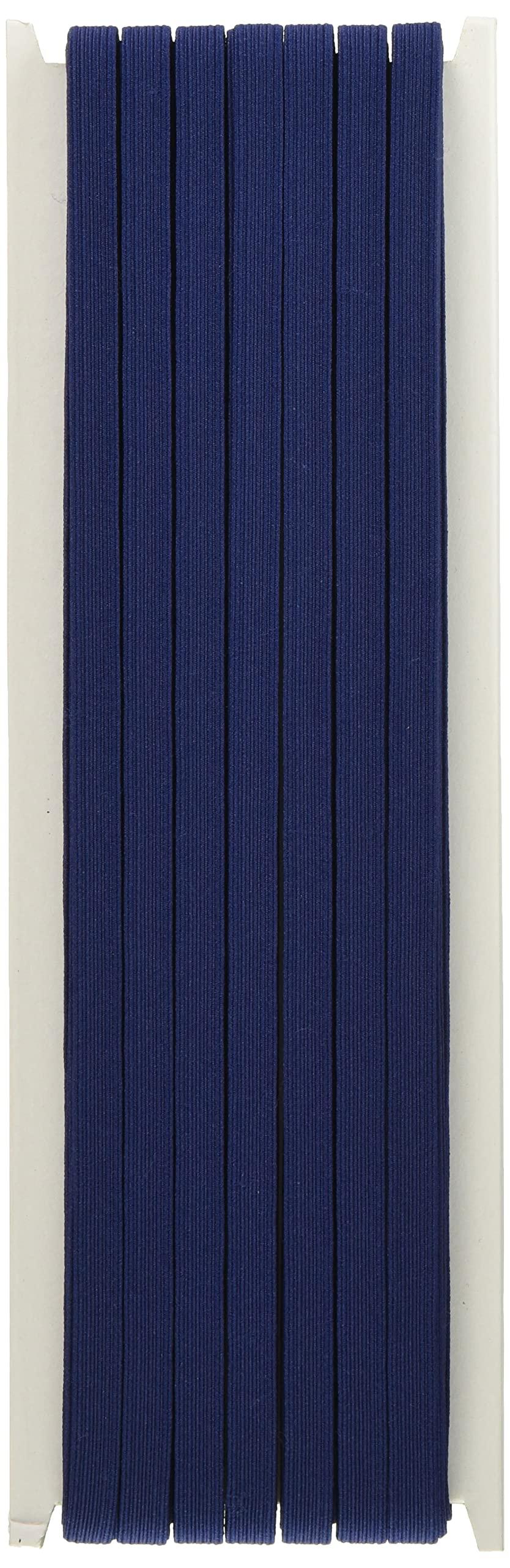 Nippon Chuko Colored Flat Elastic 12-Strand 7mm Width × 30m Roll Navy F10-COL12-NB Craft Supplies Elastic Flat Elastic