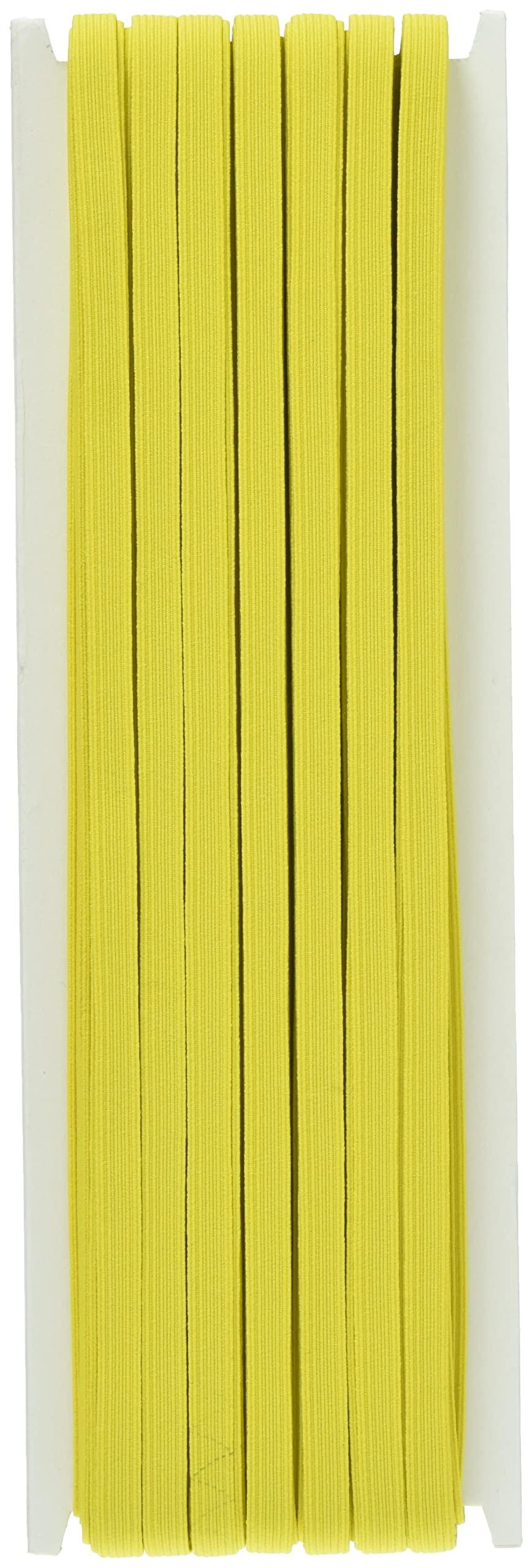 Nippon Chuko Colored Flat Elastic 12-Strand 7mm Width × 30m Roll Yellow F10-COL12-Y Craft Supplies Elastic Flat Elastic