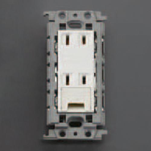 125V/15A Flush-Mount Outlet (2-Outlet/Ground Terminal) [Insulated Frame]