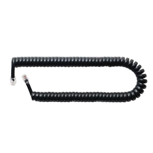 ESCO Curled Cord for Handsets (Straight Wiring/Black) EA764CC-7