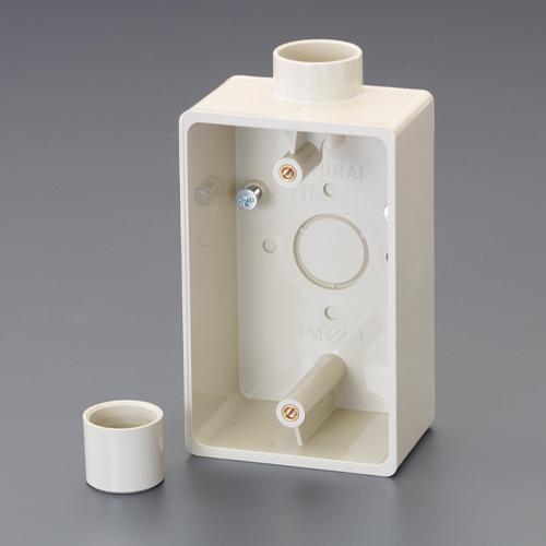 φ22mm Exposure Box (for VE Pipe / Single Direction) Beige