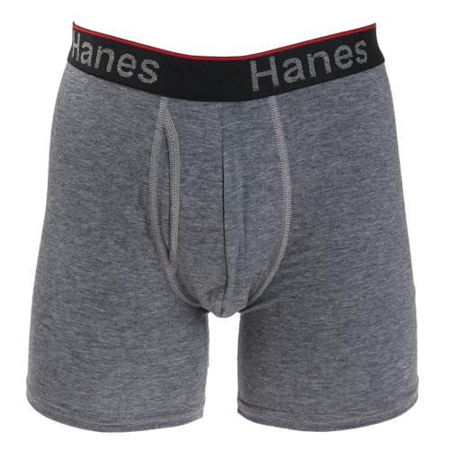 [Hanes] Moisture-Wicking Quick-Dry Antibacterial Odor Control (Fresh IQ) 1P Comfort Flex Fit Total Support Pouch Boxer Briefs HM6EW101 Men's Silver Gray M