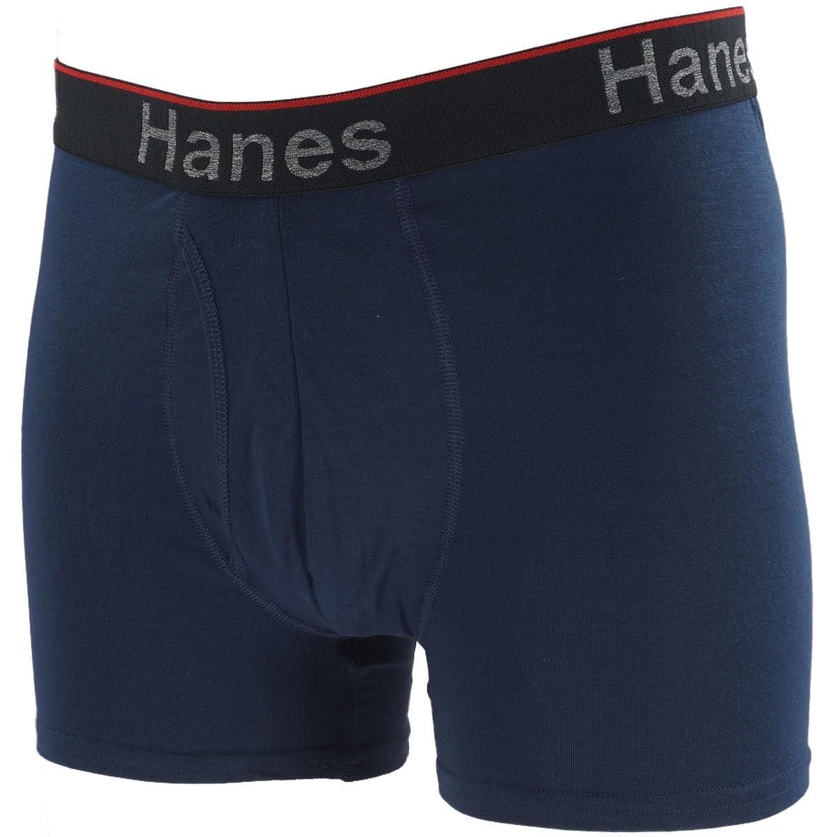 [Hanes] Boxer Briefs Antibacterial Odor Control (Fresh IQ) 1P COMFORT FLEX FIT Total Support Pouch Short Boxer Briefs Underwear Men's HM6EW103 Navy L