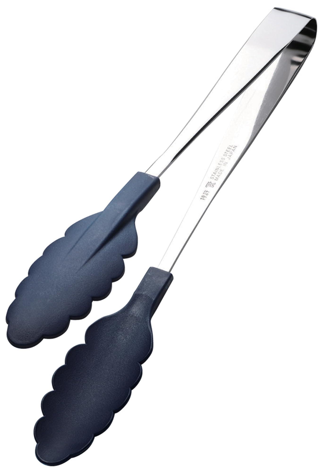 Tanabe Hardware Antibacterial Heat-Resistant Colored Tongs (Medium) 250mm Dark Navy TK-5540