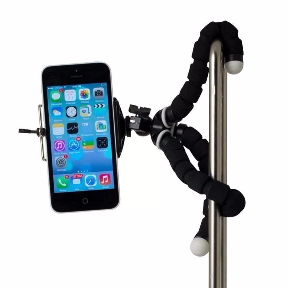 Smartphone Flexible Tripod Compact Lightweight Smartphone Tripod Flexible Tripod Desktop Tripod Mini Tripod Bendable Tripod Selfie (Black) BS-SS1-KR