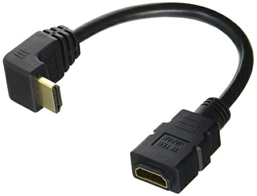 Conversion Master High-Speed HDMI ver1.4 Compatible Extension Cable [ Downward L-Shaped Male - A Female ] [ 20cm ] HDMI-CA20DL