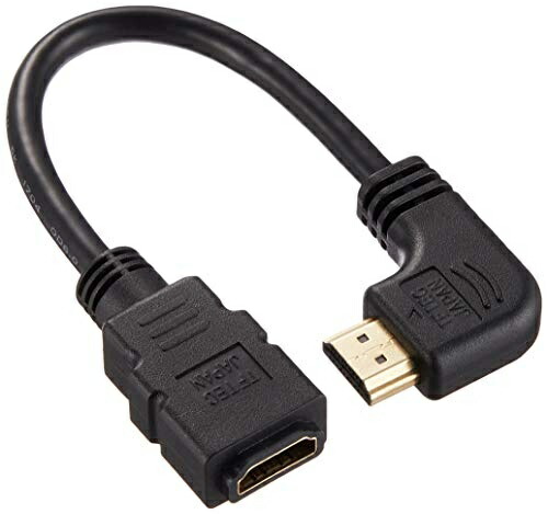 Conversion Master High-Speed HDMI ver1.4 Compatible Extension Cable [ Left-Facing L-Shaped Male - A Female ] [ 20cm ] HDMI-CA20LL