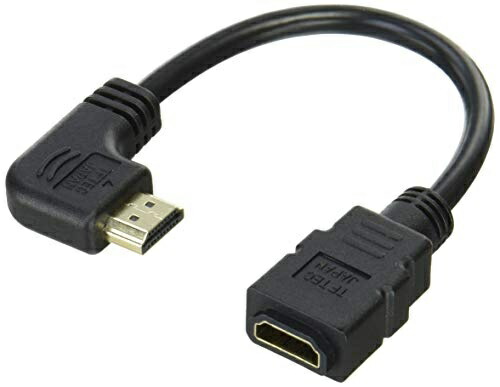 Conversion Master High-Speed HDMI ver1.4 Compatible Extension Cable [ Right-Angle L-Type Male - A Female ] [ 20cm ] HDMI-CA20RL