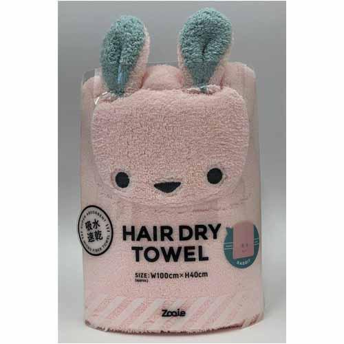 CB JAPAN carari Hair Drying Towel Microfiber with [3x] Absorbency Rabbit Quickly absorbs water into fiber gaps Quick-drying Marshmallow-soft feel Fluffy and bouncy 40×100cm carari ZOOY