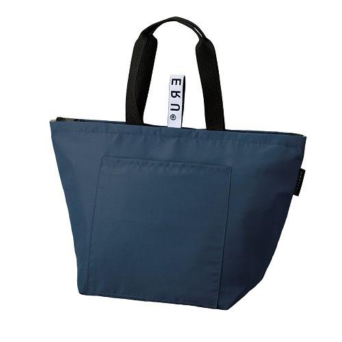 MOTTERU Recycled Cooler Bag | Insulated Cooler Bag Insulated Tote Foldable Shopping Bag Grocery Bag Simple Collapsible Rubber Band Mother's Day Gift Father's Day Men's Women's Kids (Navy)