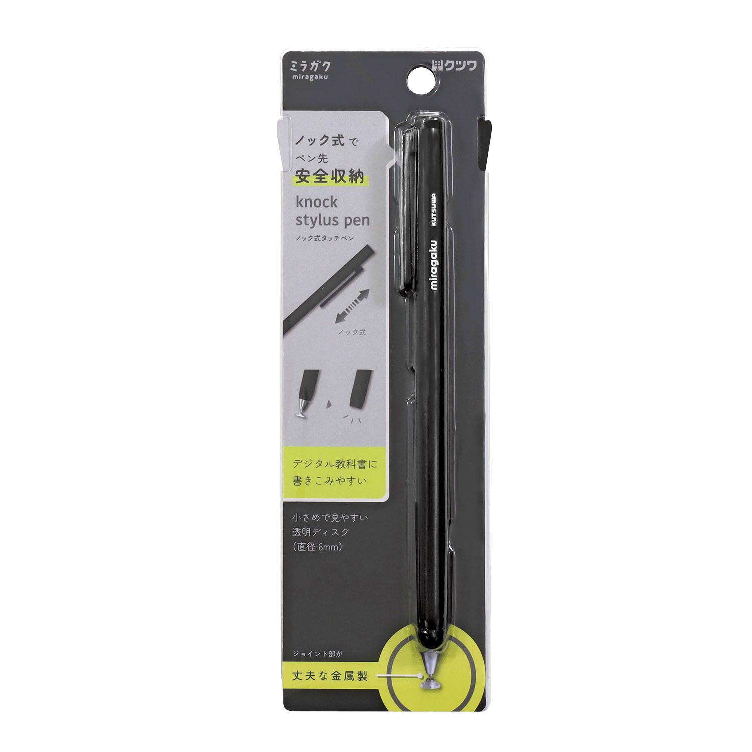 Kutsuwara Touch Pen MiraGaku Click-Type Touch Pen Black MT020BK