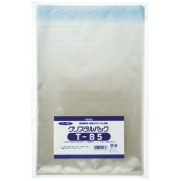 Shimojima Heiko Clear OPP Bags Crystal Pack with Tape B5 100 Sheets T-B5