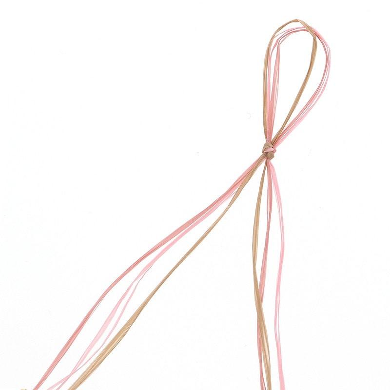 HEIKO Rayon Raffia 3mm Width × 30m Roll Natural Pink