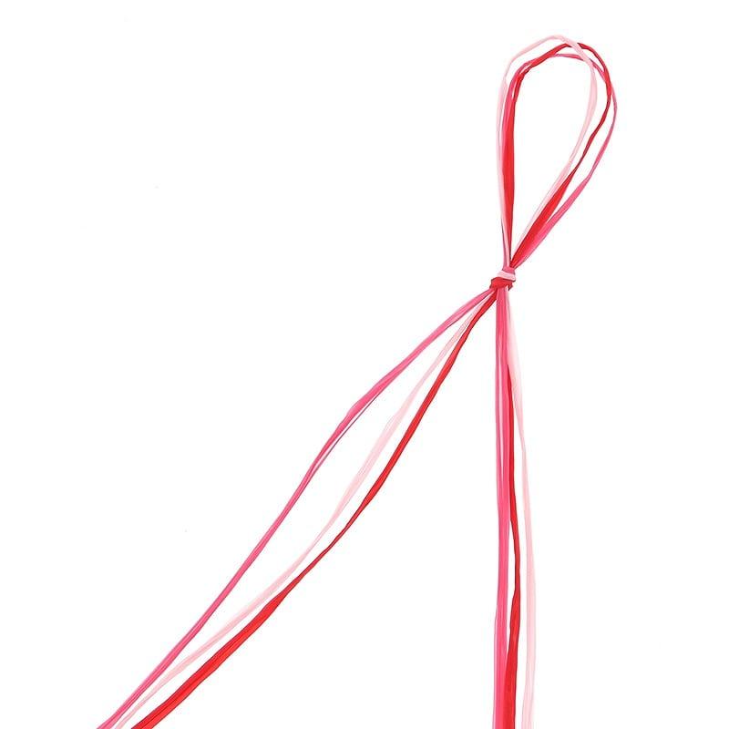 HEIKO Rayon Raffia 3mm Width × 30m Roll Natural Red