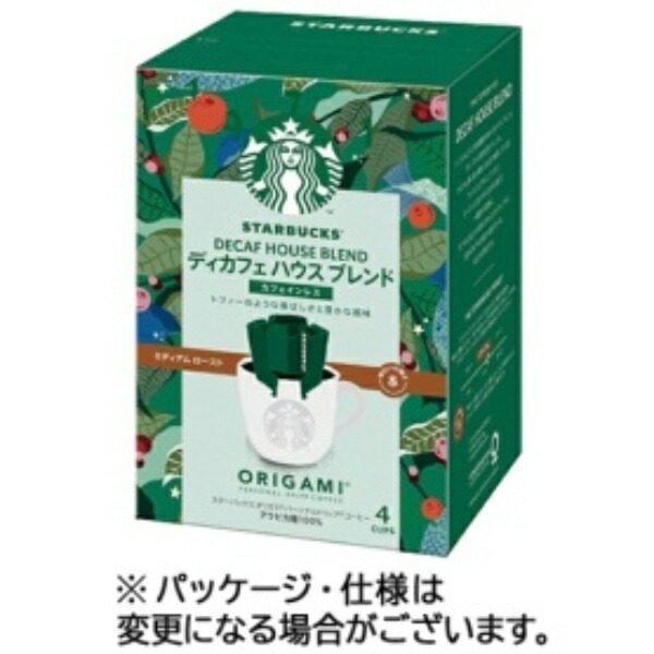 Nestlé Starbucks Origami Personal Drip Coffee Decaf House Blend 1 Box (4 Bags)