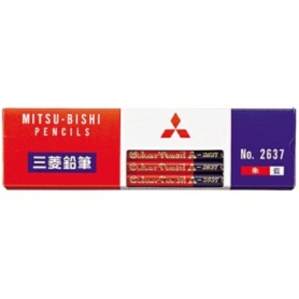 Mitsubishi Pencil Color Pencil No.2637 Vermilion Blue 7:3 1 Dozen K2637