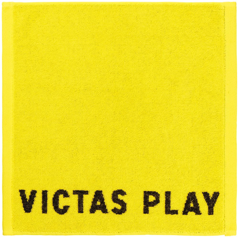 VICTAS Table Tennis Towel Bicolor Text Logo Hand Towel Yellow (3000) 692301