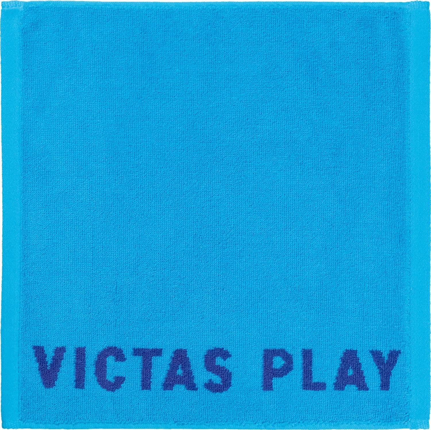 VICTAS Table Tennis Towel Bicolor Text Logo Hand Towel Turquoise (5100) 692301