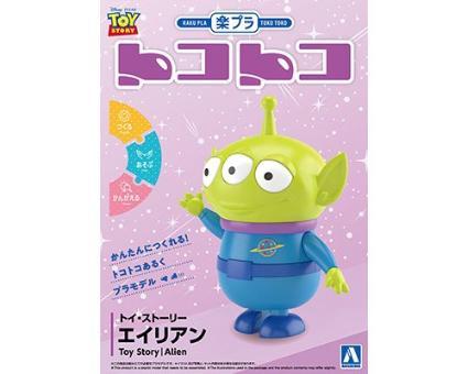 Aoshima Bunka Kyozai-sha Rakupura Tokotoko No.DP-04 Toy Story Alien Pre-colored Plastic Model Kit