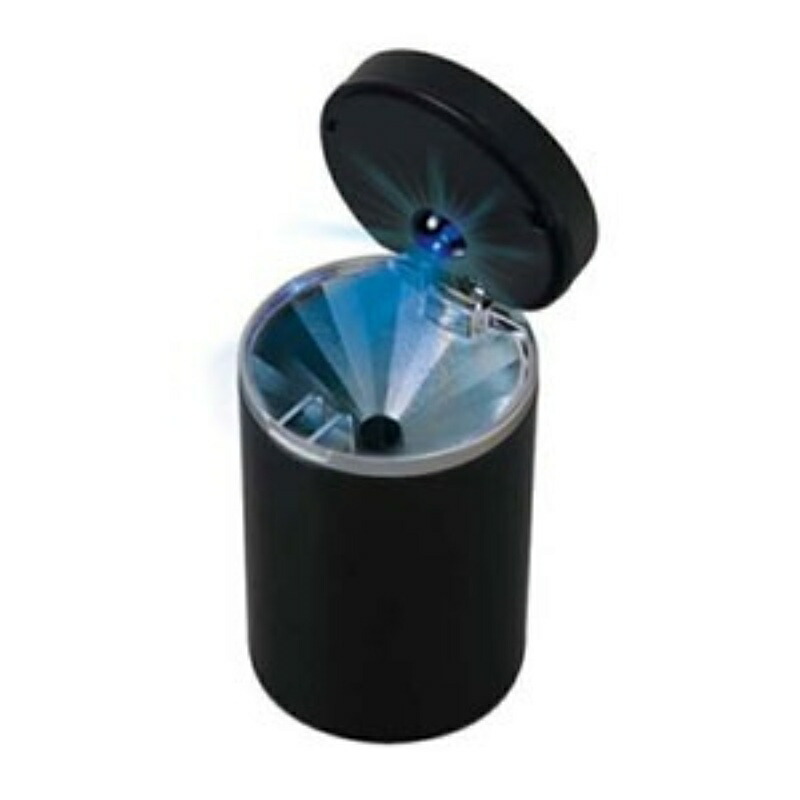 SEIWA Car Accessories Ashtray Solar Can Ash 4 Drink Holder Type Black with LED W639