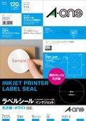 A-One Label Sticker Inkjet Glossy Paper A4 12-Sheet Round 60mm 10 Sheets 29225