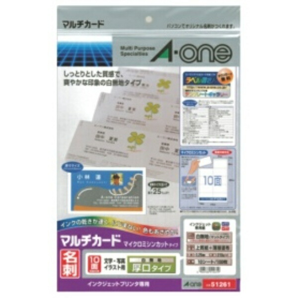 A-One Business Card Multi-Card Thick Stock 100-Sheet Pack 51261