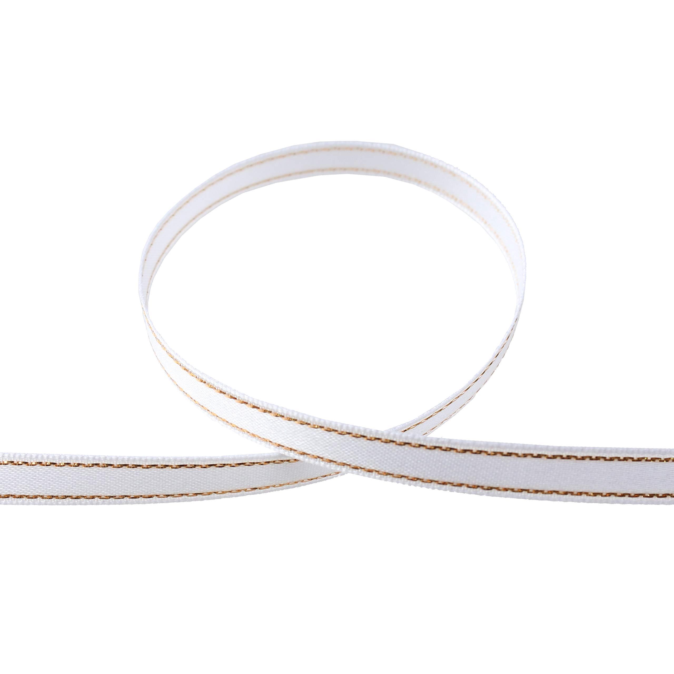Blanc de Core Ribbon Side Metallic Satin No.2900-11 6mm × 15m