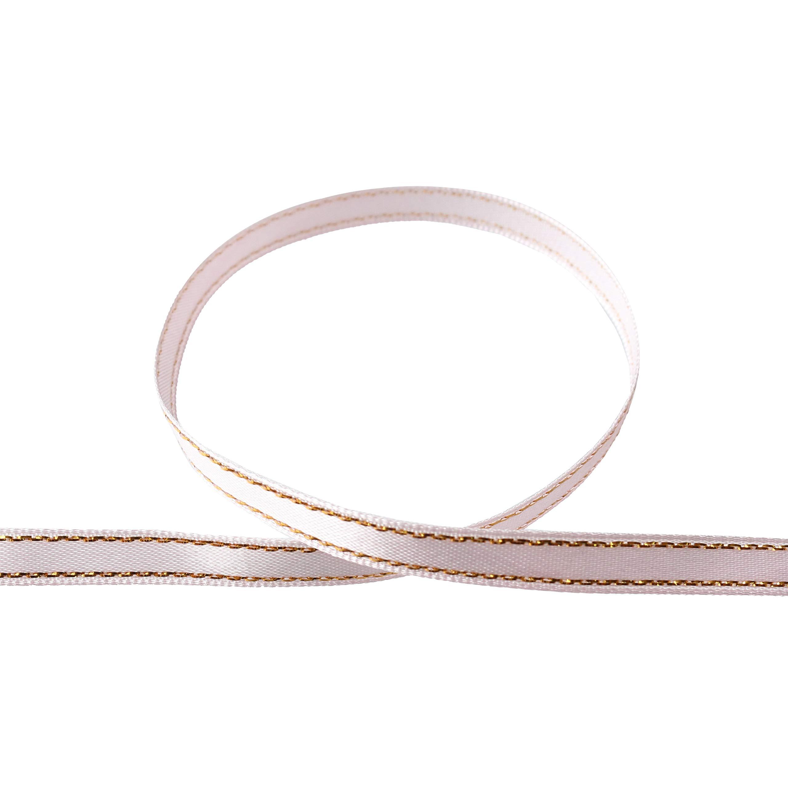 Blanc de Core Ribbon Side Metallic Satin No.2900-51 6mm × 15m