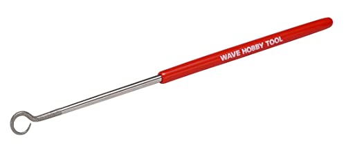 Wave Hobby Tools Series HG Special Shape Diamond File Round/Ring Type Plastic Model Tool HT-683 Grip: Red