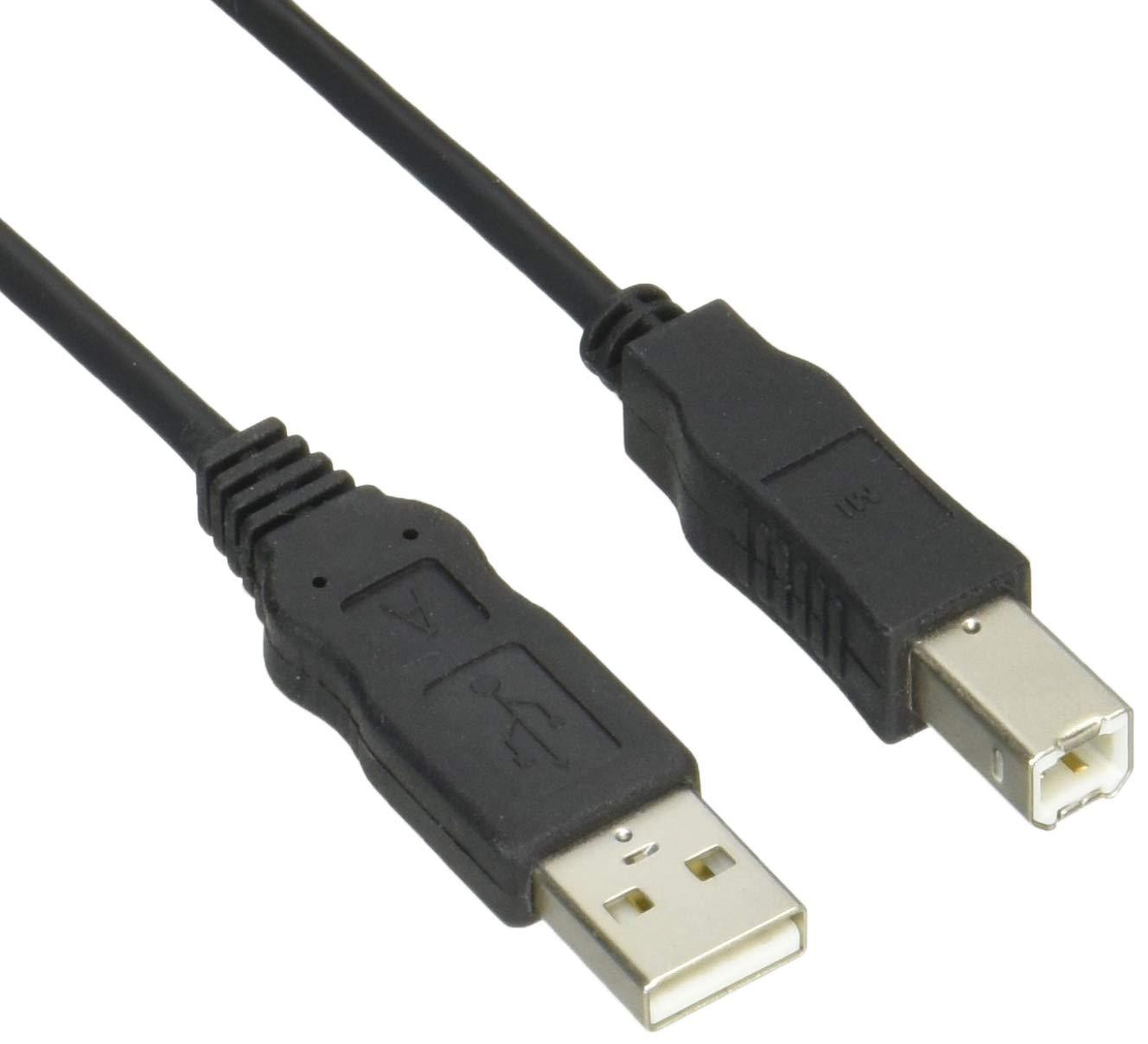 ELECOM USB Cable  USB 2.0 (USB Type-A Male to USB Type-B Male) RoHS Directive Compliant 0.5m Black USB2-ECO05