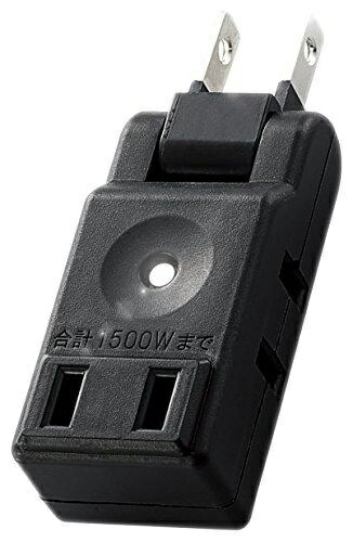 ELECOM Power Strip Compact Ultra-Thin Design 3 Outlets Black AVT-M01-23BK