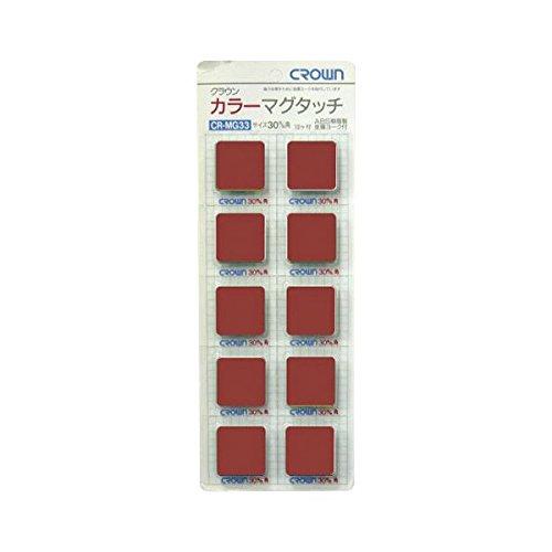 Crown Color Mag Touch Square 33mm Red CR-MG33-RX10