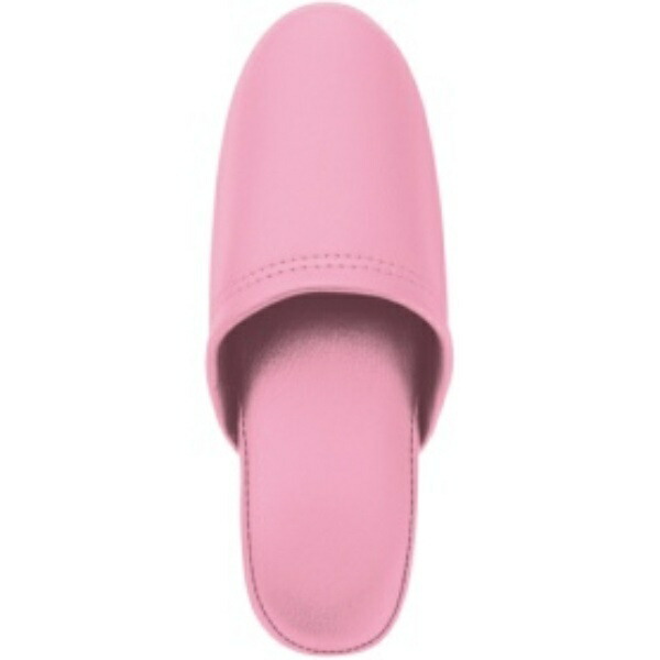 Omi Kenshi Antibacterial Leather-Style Slippers, Front-Closure, Pink, Approx. 23~26.5cm, 36050