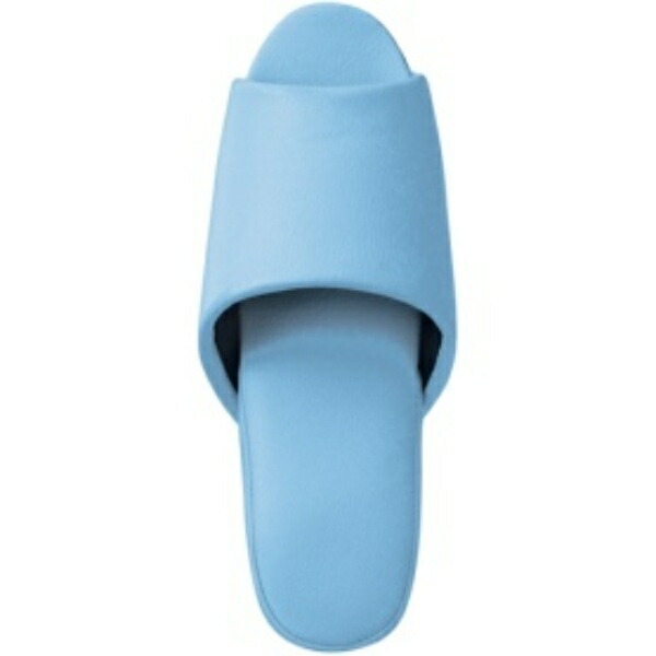 Omi Kenshi Antibacterial Leather-Style Slippers, Open-Front, Blue, Approx. 23~26.5cm, 10835403