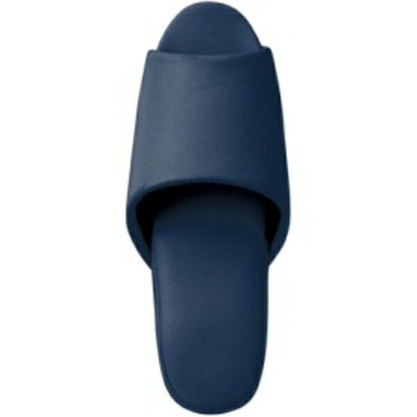Omi Kenshi Antibacterial Leather-Style Slippers, Open-Front, Dark Blue, Approx. 23~26.5cm, 10835407