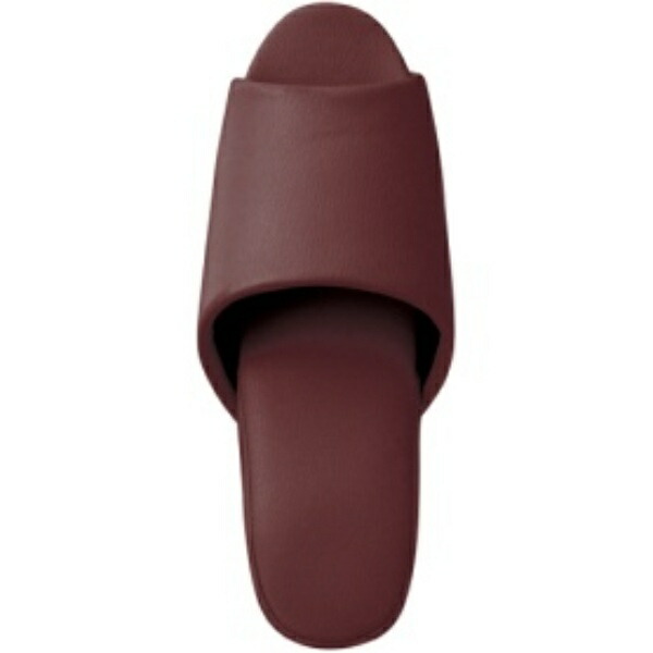 Omi Kenshi Antibacterial Leather-Style Slippers, Open-Front, Dark Wine, Approx. 23~26.5cm, 10835409