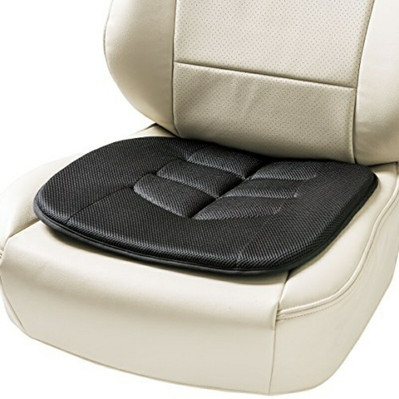 BONFORM Seat Cushion Binchotan Charcoal Deodorizing Cushion for Light/Standard Vehicles Hip-Shaped Binchotan Charcoal Deodorizing Machine Washable With Stopper Hip Pad 45x45x2cm Black 5656-43BK