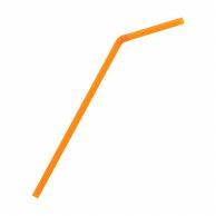 Hashiba Chemical Industry Value Flexible Straw 6×210mm Orange Bare 500 Pieces