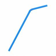 Hashiba Chemical Industry Value Flexible Straw 6×210mm Light Blue Bare 500 Pieces