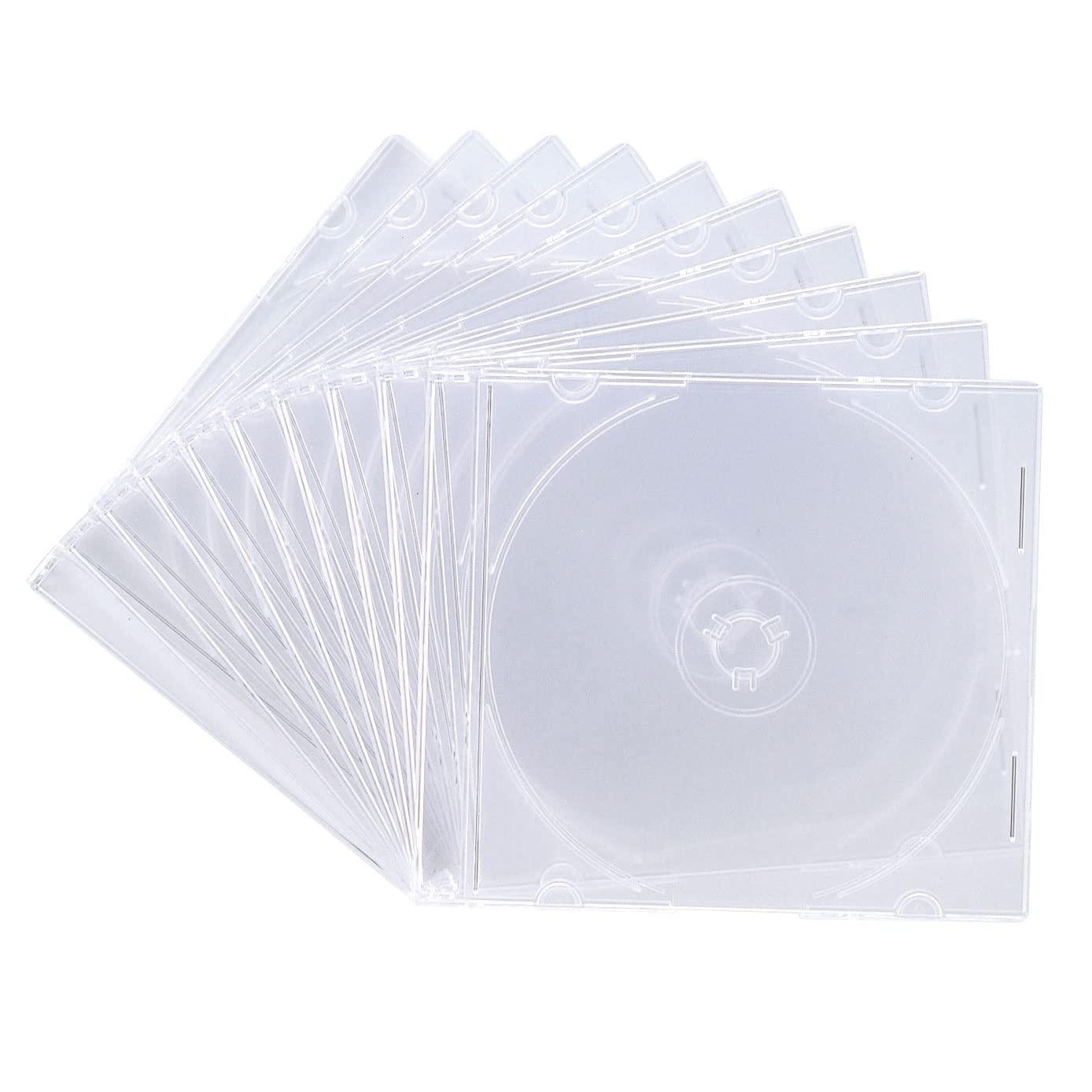 Sanwa Supply Blu-ray/DVD/CD Case (Slim Type, 10-Pack, Clear) FCD-PU10CLN