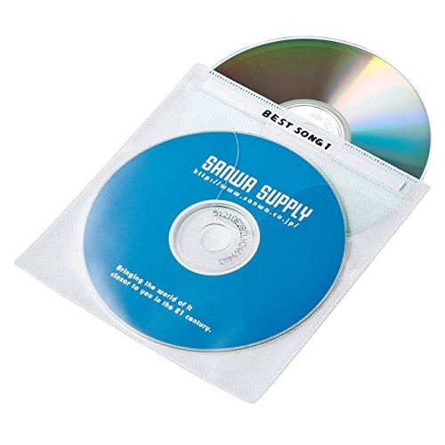 Sanwa Supply DVD/CD Non-Woven Fabric Case (White) 50-Pack FCD-FN50WN