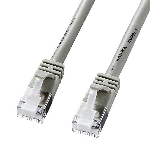 Sanwa Supply Category 5e STP LAN Cable with Clip-Proof Design, 0.5m, Light Gray KB-STPTS-005