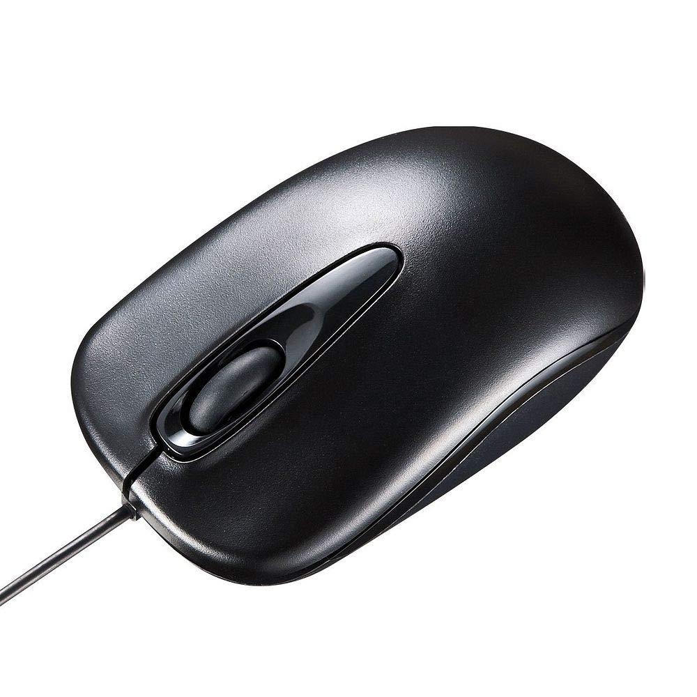 Sanwa Supply Mouse Wired USB Optical Medium Size Black Paper Box Packaging MA-R115BK