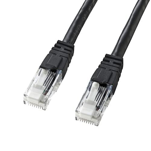 Sanwa Supply Anti-Snapping Category 6 LAN Cable (Black, 1m) KB-T6TS-01BKN