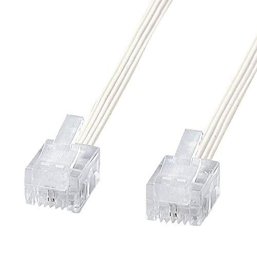 Sanwa Supply Soft Slim Cable (White) 1m TEL-S2-1N2
