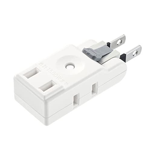 Sanwa Supply Power Strip 3 Outlets 2-Pin Easy-Pull Design Micro Tap Swing Plug White TAP-B57W