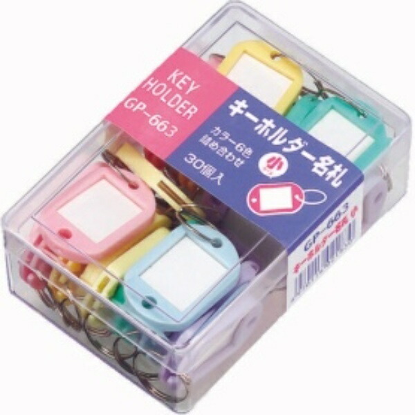 Sonic Keychain Name Tag Small Double-Sided Display 6 Colors GP-663 1 Case (30 pieces: 5 of each color)