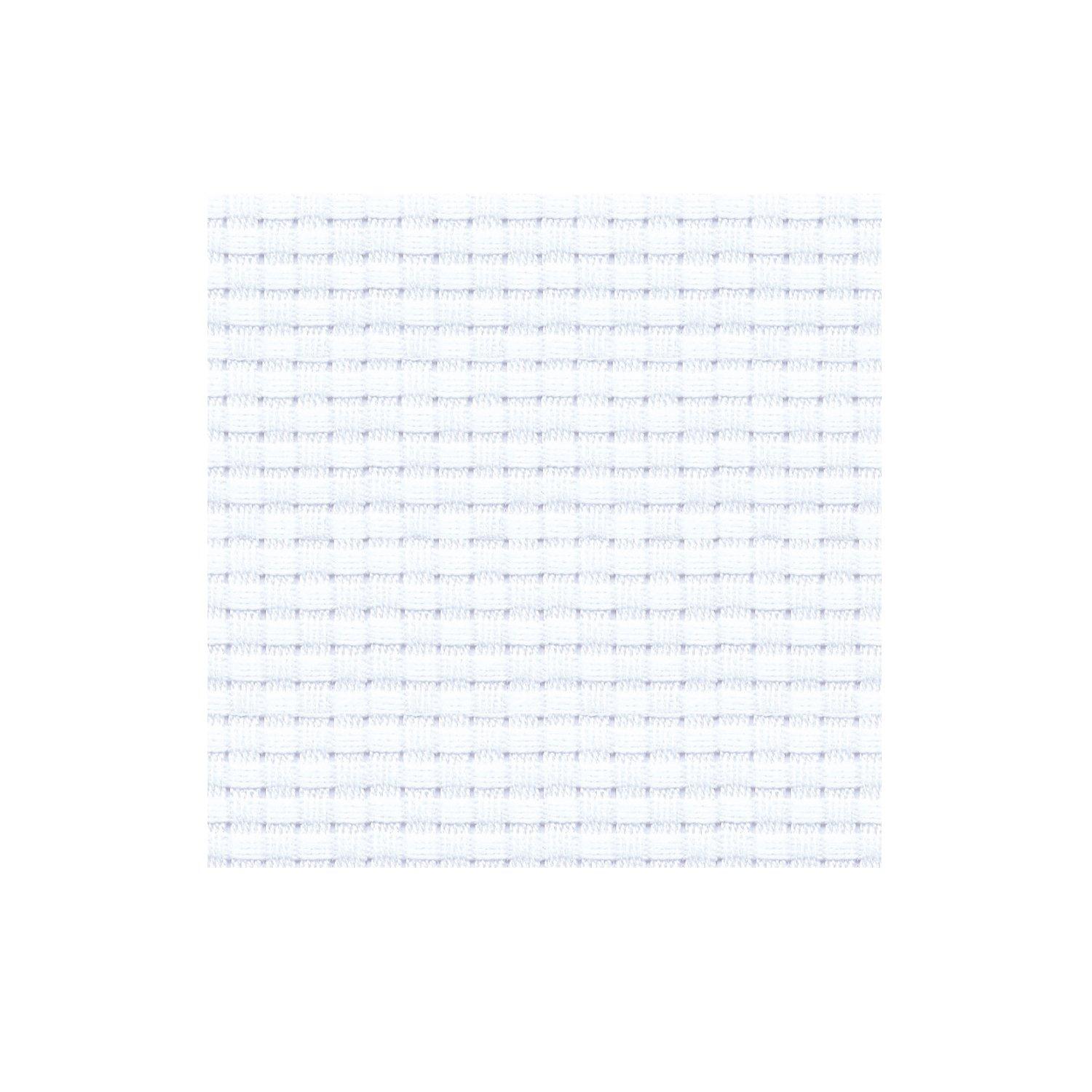 Olimpas Silk Embroidery Fabric Javacross Medium Weave 45×50cm Cut Fabric White 3000