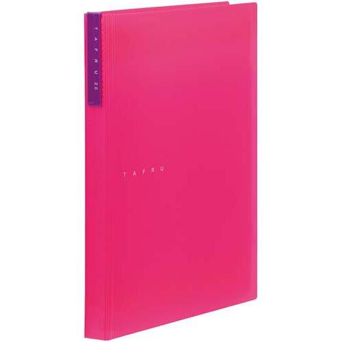 King Jim Clear File Tafuru Transparent 20-Pocket A4 Vertical Pink 8152T-P