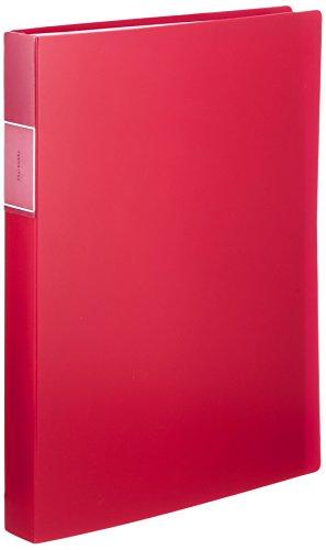 King Jim Clear File Transparent Favorits 60-Pocket A4 Vertical Red FV166-3T-R